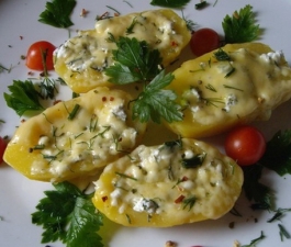 Картофель, фаршированный творогом